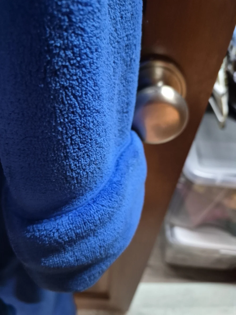 Women's Blue Plush Robe